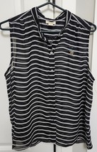 U.S. POLO Sheer Button Down Top Size L - $16.85