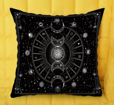 Comfy Wicca Sun Moon Pillow Case (without pillow) 18 x 18 - £7.98 GBP