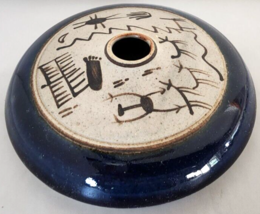 Vintage Studio Art Pottery Seed Jar Early Native Aboriginal Designs Signed TTF - £59.79 GBP