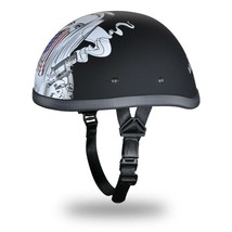 Daytona Helmets Novelty Skull Cap MAKE &#39;EM PAY no DOT Motorcycle Helmet ... - £53.77 GBP