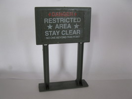 G.I. Joe Parts Garage: 1984 Machine Gun Defense Unit - Restricted Area Sign - $6.50