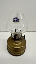 Brass Miniature Oil Lamp with glass globe, vintage Germany - £22.15 GBP