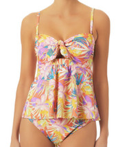 time and tru floral front tie tankini swim top size S (4-6) Adjustable S... - £11.21 GBP