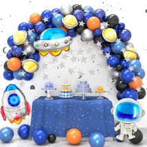 Outer Space Balloon Garland Kit 118Pcs Outer Space Party Decorations With Ufo Ro - £25.54 GBP