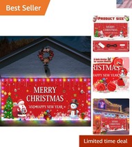 Durable 7x16 ft Merry Christmas Garage Door Banner with Easy Install Kit - $45.00