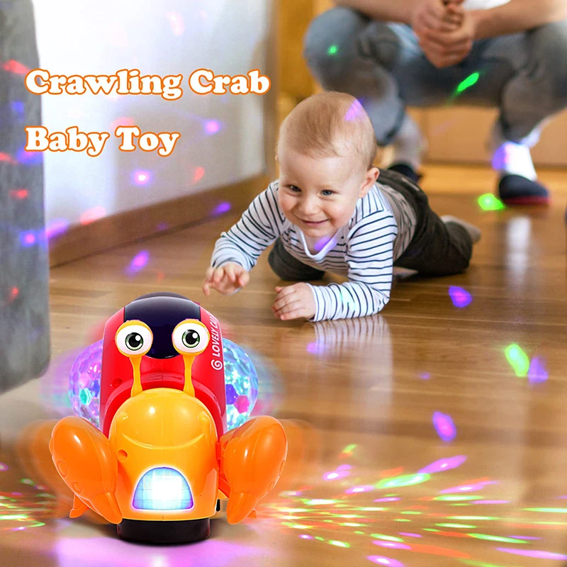 Crawling Crab toy Infant Tummy Time Early Learning Educational Toys Babies - £16.24 GBP+
