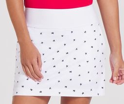 NWT PUMA White Navy Blue &amp; Red High Rise Stars Golf Tennis Knit Skort - S - $39.99