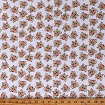 Cotton Miss Piggy The Muppets Faces Off-White Kids Fabric Print by Yard D782.80 - £8.07 GBP