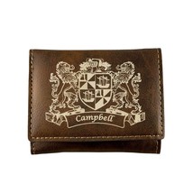Campbell Irish Coat of Arms Rustic Leather Wallet - £19.89 GBP