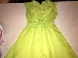 SEXY HALLOWEEN COSPLAY WOMENS MOSSIMO SEE THRU YELLOW LOW CUT SHORT DRES... - $422.38 MXN