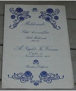 Vintage Program, Maldonado&#39;s Fifth Anniversary Gala, A Night in Vienna, ... - €2,57 EUR