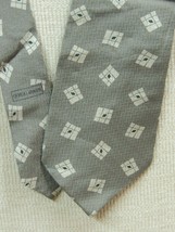 Vintage Giorgio Armani Cravatte Italy Neck Tie/Necktie Silk gray beige 56&quot;x3.75&quot; - £12.54 GBP