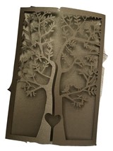 Brown Tree Laser Cut Wedding Cards,Tree Wedding Invitations,Invitation Cards - $53.80