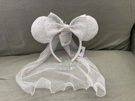 Disney Parks And They Lived Happily Ever After Wedding Minnie Mouse Head... - $44.90