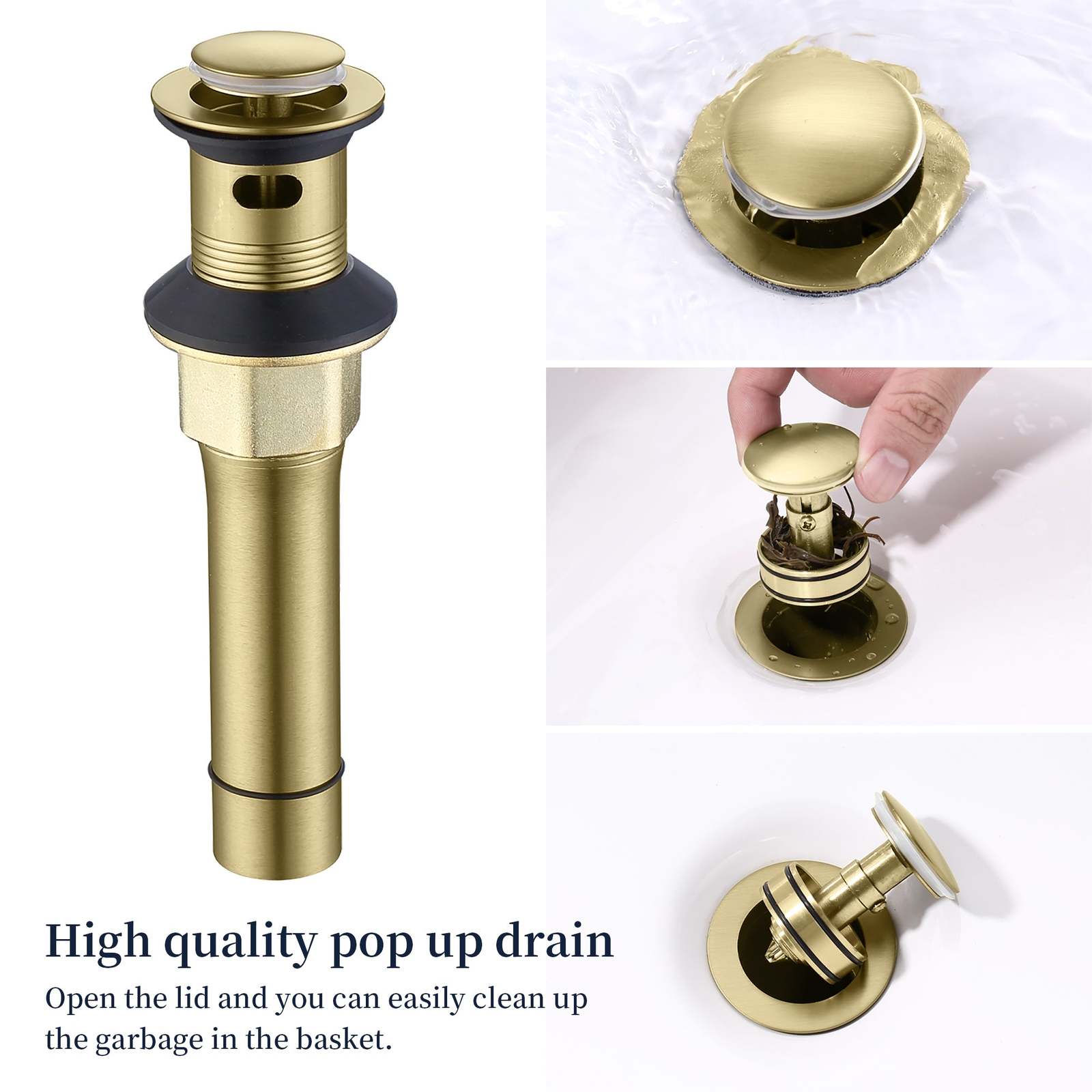 Brushed Gold Bathroom Faucet: 2-Handle High Arc Item image 3