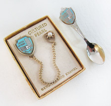 Vintage United Nations NYC Pearl Lapel Pin And Spoon Pin Brooch Lot - £23.29 GBP