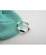 Tiffany &amp; Co Signature Ring Silver Black Enamel X Stacking Band Sz 5 Gif... - £392.97 GBP