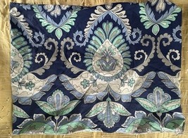 POTTERY BARN PB DORM Deco Medallion Standard Pillow Sham Blue Aqua Paisley - $14.99