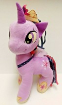 My Little Pony Princess Unicorn Purple Pegasus 16&quot; Plush Navy Pink Fabric Mane - £9.80 GBP
