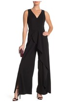 Marina Sleeveless Ruffled Wide Leg Jumpsuit SZ 4 Black - $83.82