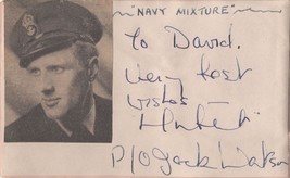 Jack Watson WW2 Navy Mixture Old Hand Signed Autograph - £23.88 GBP