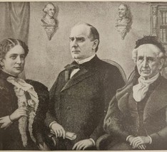 1901 President William McKinley Portrait With Wife and Mother Print  - $26.73