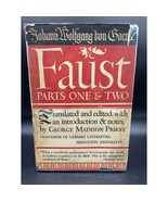 Signed Faust Parts One &amp; Two 1941 HC George Madison Priest Presented Copy - $154.79