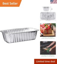 Rectangular 5 Lb 25 Pack Aluminum Loaf Pans - Perfect for Cooking &amp; Baking - $43.50