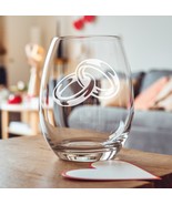 Detailed Wedding Rings Etched Glasses - Wine, Champagne, Pint Glasses Sh... - $467.85 MXN+