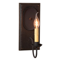 Wood &amp; Metal Wooden Wall Fixture Wilcrest Candle Sconce  in Black - £91.88 GBP