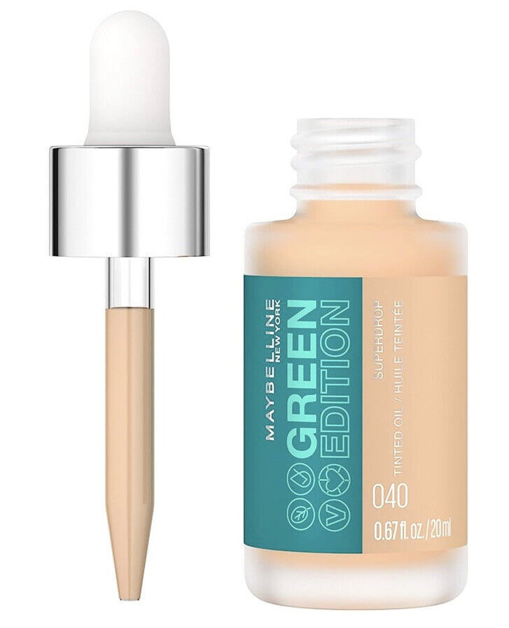 MAYBELLINE Green Edition Superdrop Tinted Oil Makeup Adjustable Foundation 040.