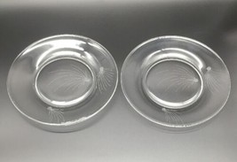2 FOSTORIA SALAD PLATE 7-1/2&quot; CRYSTAL PINE CLEAR GLASS  (#4170C) - $7.60