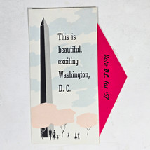Vintage 1957 Washington DC Tourist Pamphlet Map - $14.85