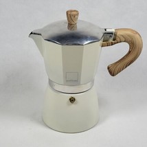 Cream Moka Pot Stovetop Espresso Maker Italian Coffee Gnali &amp; Zani White... - $21.96