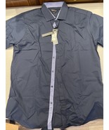 Galaxy by Harvic Men&#39;s Slim-Fit Short-Sleeve Button-Up  Black Size L  NWT - $24.61 CAD
