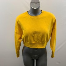 Revamped Women&#39;s Athleisure Yellow Chop Top Long Sleeve Sweatshirt NEW w... - $7.92