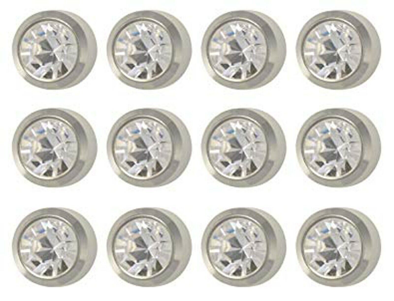 Caflon Surgical Steel White Stone Color 4mm Ear Piercing Earring Studs 1... - $22.95