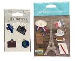 Scrapbooking Supplies Paris France and Travel Charms Lot NIP - £4.57 GBP