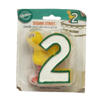 Vintage 1991 Wilton Sesame Street Big Bird # 2 Birthday Cake Candle New Sealed - £13.39 GBP