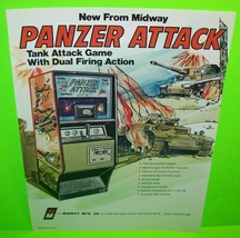Panzer Attack Arcade FLYER Original Vintage Retro Game Art Tanks War Bat... - £19.74 GBP