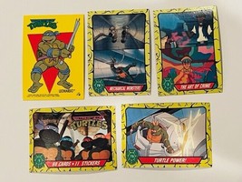 Teenage Mutant Ninja Turtles Trading Cards Lot sticker Mirage Topps TMNT vtg nt5 - £15.69 GBP