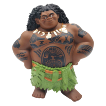 Disney Moana 8&quot; Maui Figure Figurine Plastic Statue Hasbro Toy Demi God 2015 - £10.27 GBP