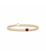 ANGARA Solitaire Round Ruby Bracelet for Women, Girl in 14K Solid Gold - £2,557.89 GBP