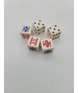 Vintage Poker Dice Poker Game Dice 5-Piece Set Die Retro Family Night - $187.02 MXN