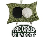 Midwest-CBK  NWT The Green is Warped Resin Christmas Ornament Green Whit... - $9.69