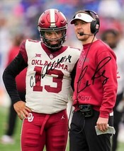 Lincoln Riley Caleb Williams Signed Photo 8X10 Rp Autographed Picture Oklahoma - £15.68 GBP