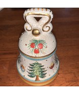 Vintage Christmas 1975 Veneto Flair Italy Hand Painted Tree Bell 1559/2000 - $17.00