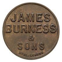 (1896-1944) St.Lucia James Burness &amp; Co. Token 30MM - $36.63