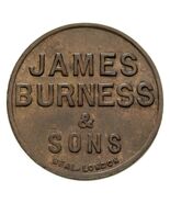(1896-1944) St.Lucia James Burness &amp; Co. Token 30MM - $671.94 MXN