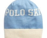 Polo Ralph Lauren Polo Ski Logo Merino Wool Beanie Sutton Blue/Cream-S/M - $47.99